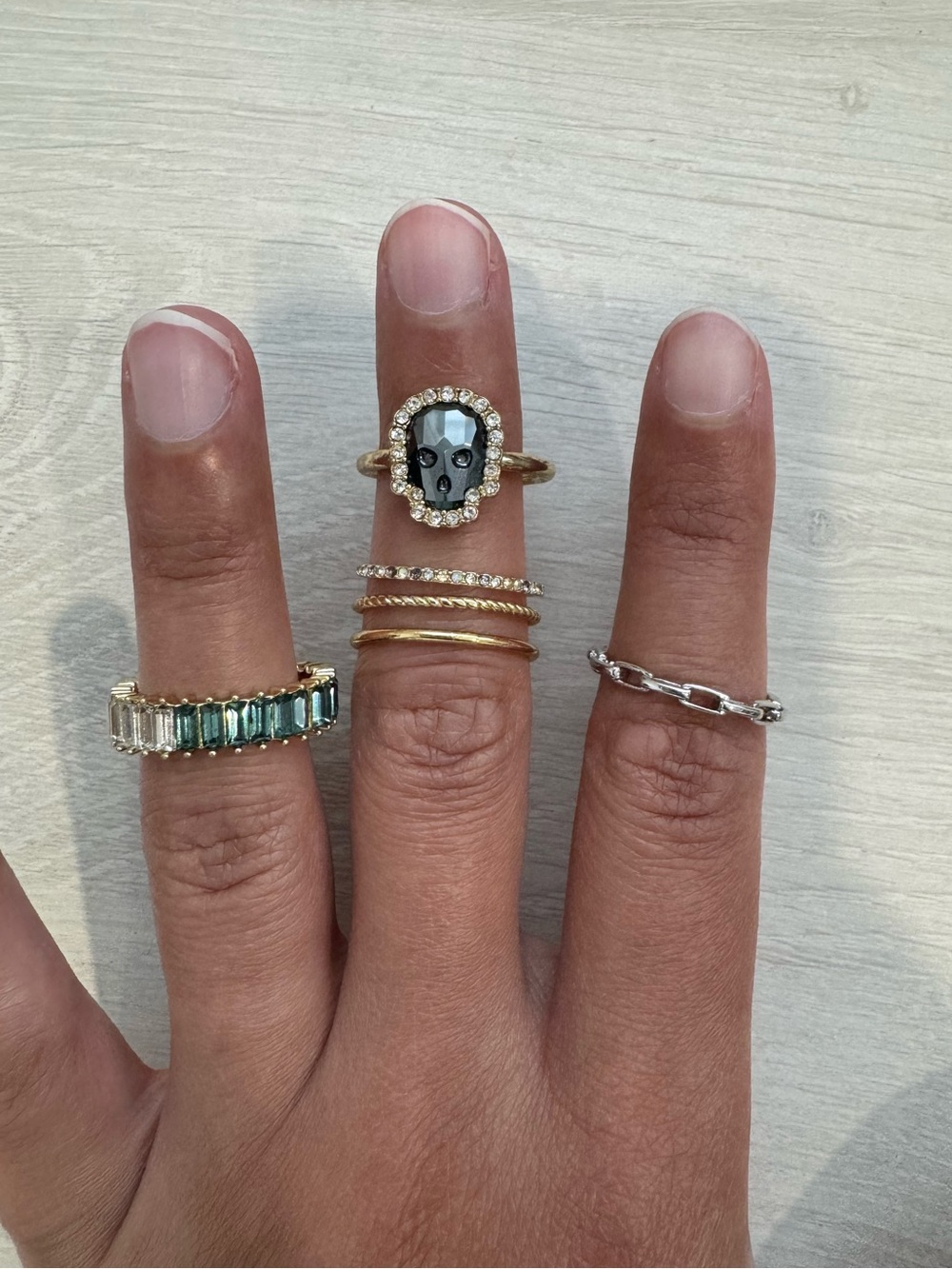 Various Baublebar and Luca + Danni Rings Sizes 7 and 8